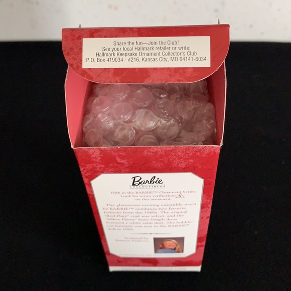 1998 Hallmark Silken Flame Barbie Ornament - Picture 9 of 16